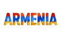 Armenian flag text font