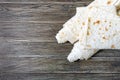 Armenian flat bread lavash. Top view. Royalty Free Stock Photo