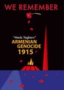 Armenian Genocide Memorial concept. Editable Clip Art. Royalty Free Stock Photo