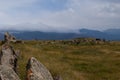 Stones row in Zorats Karer, Carenish, Dik-dik karer near Sisian, Syunik Province, Armenia Royalty Free Stock Photo