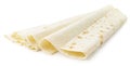 Armenian lavash on a white background. Isolated