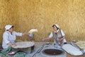 Lavash making in Armenia Royalty Free Stock Photo