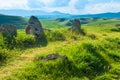 Armenian stonehenge, stones Zorats Karer in Karaunja unusual natural
