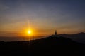 Armenisti lighthouse at sunset Royalty Free Stock Photo