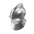 Armet Closed Helmet on white. 3D illustration