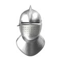 Armet Closed Helmet on white. 3D illustration