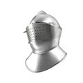 Armet Closed Helmet on white. 3D illustration