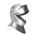 Armet Closed Helmet on white. 3D illustration