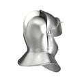 Armet Closed Helmet on white. 3D illustration