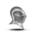 Armet Closed Helmet on white. 3D illustration