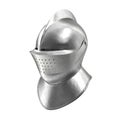 Armet Closed Helmet on white. 3D illustration