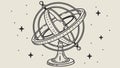 Armillary Sphere, Astronomy, Navigation, and Ancient Science, vector design Generative AI Royalty Free Stock Photo
