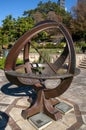 Large sundial designed by John Ward and Margaret Folkard in public garden