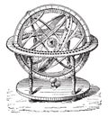 Armillary Sphere, vintage engraving