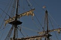 Arming of an old sailing ship Royalty Free Stock Photo