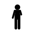 Armless man silhouette style icon vector design Royalty Free Stock Photo