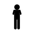 Armless man silhouette style icon vector design Royalty Free Stock Photo