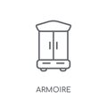armoire linear icon. Modern outline armoire logo concept on whit