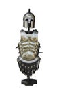 Roman armor 3d illustration isolated on white background Royalty Free Stock Photo