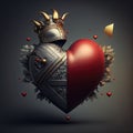 Armor Heart background on valentine`s day