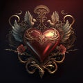 Armor Heart background on valentine`s day