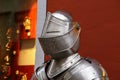 Knight in shining armor. Detail metal helmets Royalty Free Stock Photo