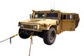 Armor plated Humvee used by military