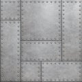 Armor plates with rivets as seamless metal background 3d illustration