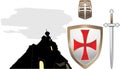 Armor of the templars. Elements for design Royalty Free Stock Photo