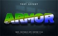 Armor text effect with gradient