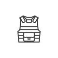 Armor vest line icon