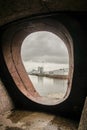 Armored breastwork, view from the inside, Fort Konstantin, Kronstadt Russia Royalty Free Stock Photo