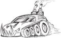 Armored Car Tank Sketch