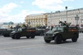 The armored car Tiger-M at the rehearsal of the parade dedicated to Victory Day. Royalty Free Stock Photo