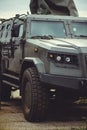 Armored car of the Ukrainian army Royalty Free Stock Photo