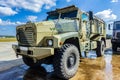 Armored car Ural-53099 Typhoon-U-T of the Russian Army at the exhibition
