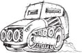 Armored Car Vehicle Sketch