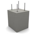 Armored concrete block