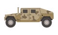 Armored military vehicle with c