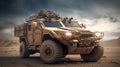 Armored Military Vehicle. Generative AI