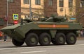 Armored personnel carrier Kurganets at the rehearsal of the Victory Parade Royalty Free Stock Photo