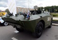 Armored reconnaissance and patrol car BRDM-1 at the exhibition of military equipment.