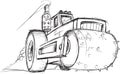 Armored Roller Vehicle Sketch