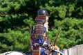 Armored samurai warrior at Jidai Matsuri parade, Japan.