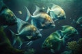 Armored Searobin Fish Underwater Lush Nature by Generative AI