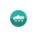 Circle icon - Armored vehicle Royalty Free Stock Photo