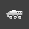 Metallic Icon - Armored vehicle Royalty Free Stock Photo