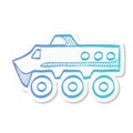 Sticker style icon - Armored vehicle Royalty Free Stock Photo