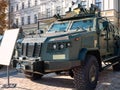 Armored vehicle KOZAK of the Ukrainian army. Exhibition of military equipment in Kiev. Military technology. Ukraine. Kiev. October