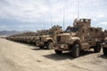 Armored Vehicles Ready for Issue in Afghanistan Royalty Free Stock Photo